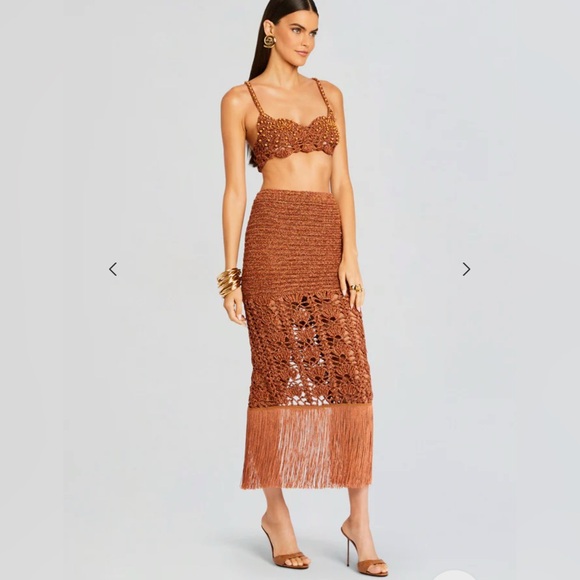 Retrofete Crochet Top and Skirt Set - Picture 2 of 4